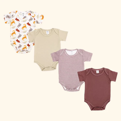 Pack x4 Bodys Manga Corta – Estampados y Colores Básicos