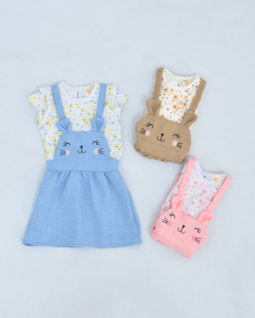 Jardinera Bebe Niña Coneja