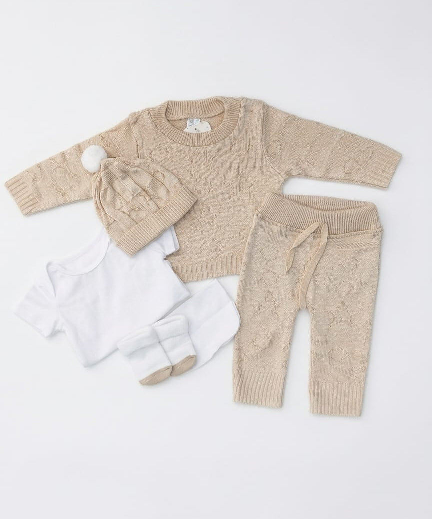 Set de Primer Dia con Bordado de Estrellas x6 Piezas