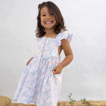 Vestido Infantil con Volero y Estampado Floral