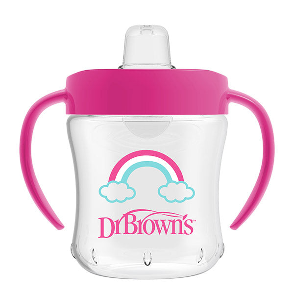 Vaso de Transición Fucsia con Boquilla Suave Dr. Brown's
